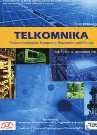 Jurnal TELKOMNIKA (Telecomunication, Computing, Electronics and Control (TCEC) Vol. 12 No. 4 December 2014