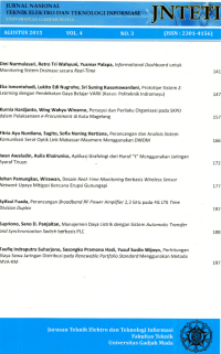 Jurnal Nasional Teknik Elektro dan Teknologi Informasi (Vol. 4 No. 3 Agustus 2015)