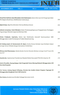 Jurnal Nasional Teknik Elektro dan Teknologi Informasi (Vol. 3 No. 4 November 2014)