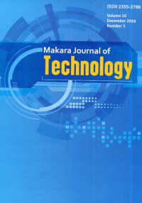 Jurnal Makara: Makara Journal of Technology (Vol. 20 No. 3 December 2016)