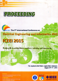 Prosiding: Proceeding The 5Th International Conference on Electrical Engineering and Informatics 2015 (ICEEI 2015) The Jayakarta Bali Hotel, Legian-Bali, Indonesia August 10th - 11th 2015