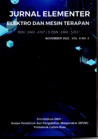 Jurnal Elementer Elektro Dan Mesin terapam (Vol. 8 No. 2 November 2022)