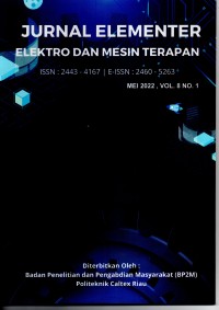 Jurnal Elementer Elektro Dan Mesin terapam (Vol. 8 No. 1 Mei 2022)