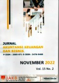 Jurnal Akutansi Keuangan Dan Bisnis ( Vol. 15 No. 2 November 2022 )