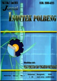 Jurnal Inovtek Polbeng Vol. 3 No. 1 Juni 2013