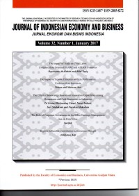 Journal of Indonesian Economy and Business Volume 32, Number 1, January 2017