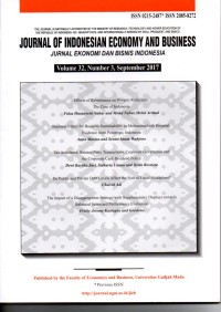 Journal of Indonesian Economy and Business Volume 32, Number 3, September 2017