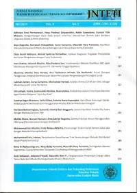 Jurnal Nasional Teknik Elektro dan Teknologi Informasi (Vol. 8 No. 2 Mei 2019)
