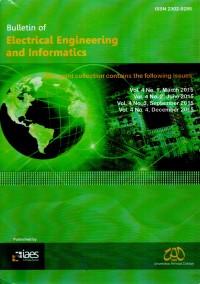 Bulletin of Electrical Engineering and Informatics: This Print Collection Contains The Following Issue Vol. 4 No. 1, March 2015