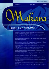 Jurnal Makara Seri Teknologi Vol.16, No.1,  April 2012
