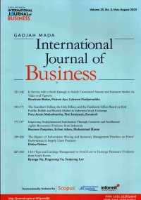 International Journal of Business Volume 25, No. 2, May - Aug 2023