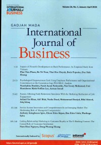 International Journal of Business Volume 26, No. 1,  Jan - Apr 2024