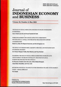 Journal of Indonesian Economy and Business Volume 38, Number 2, May 2023