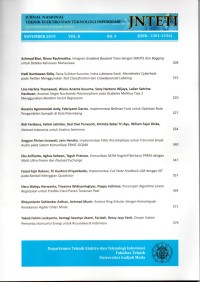 Jurnal Nasional Teknik Elektro dan Teknologi Informasi (Vol. 8 No. 4 November 2019)